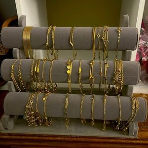 18k gold plated over stainless steel bracelet